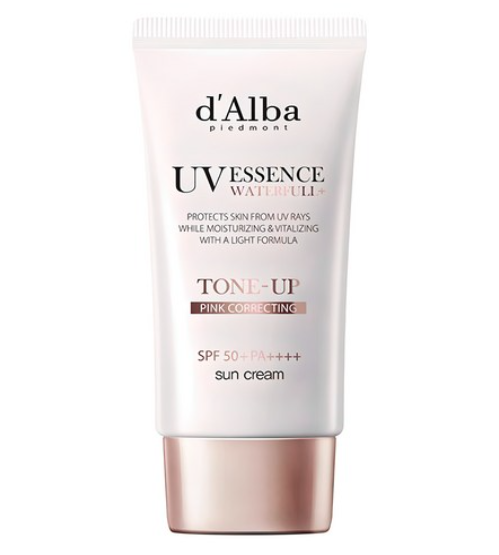 d'alba Piedmont Waterfull Tone-Up Sunscreen Serum BROAD SPECTRUM SPF 50 + Korean Sunscreen for Face, All Skin Tones, Sweat Proof Formula (1.69 fl.oz.)