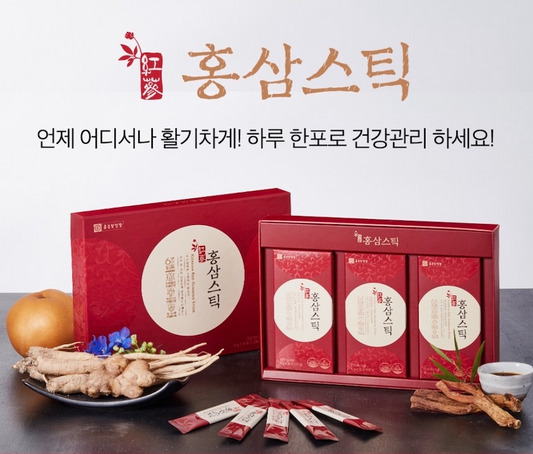 Chong Kun Dang Health Korea 6-year-old Red ginseng stick 1 box, 10g x 30 ea, total 300g