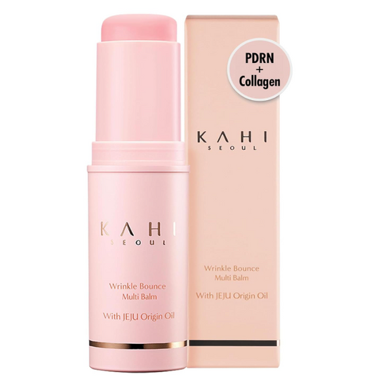 KAHI Wrinkle Bounce Multi Balm Stick | PDRN Collagen Wrinkle Stick | Korean Skin Care |All-in-One Hydrating Lip Balm Eye Cream Neck Cream Make Up Base & Face Mist Moisture Balm