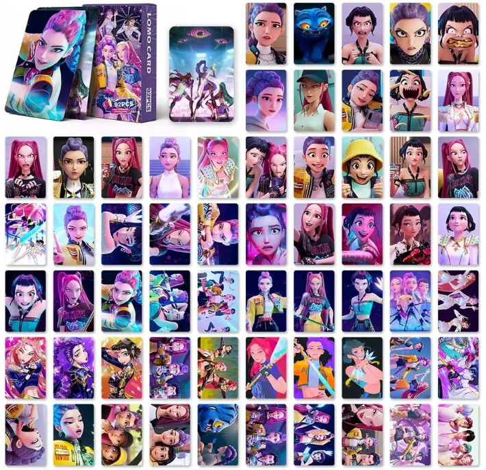 92+ Demon Hunters Cards Collection, Flash Card, Blingbling Collectible, Limited Edition (92Pc KP1)