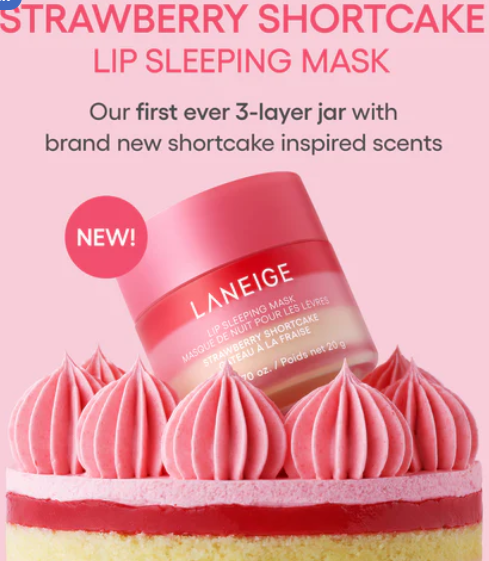LANEIGE Strawberry Shortcake Lip Sleeping Mask: Intense Overnight Lip Mask for Soft