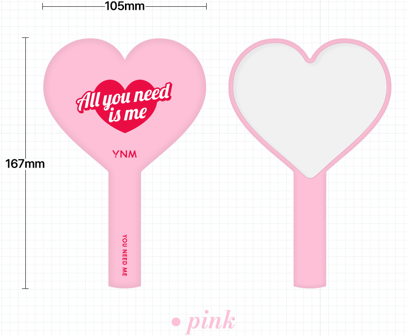 YNM Heart Hand Mirror
