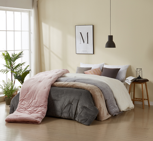 Modal Velour Double Face Comforter, Queen Size [195cm x 225cm] Modal 100%, Cotton Velour 100%, Premium Quality Origin Korea