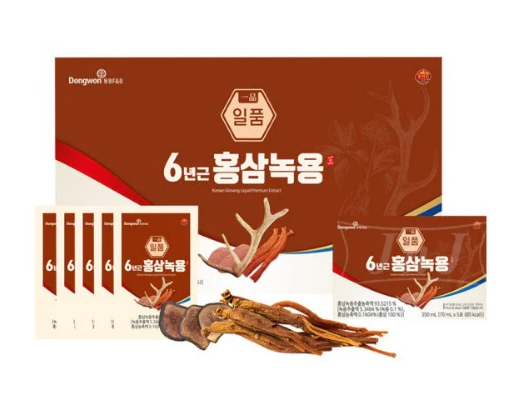 [Dongwon] Premium 6-Year-Old Red Ginseng & Nokyong (Velvet Antler) Extract (70ml x 30 Packets)