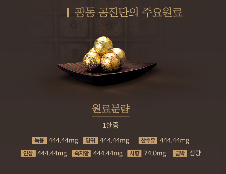 Gwang Dong Gong Jin Dan 10 Pills. Gwang Dong Pharmaceutical Korea, Original Deer Musk, Deer Antlers, Ginsaeng, Angelica