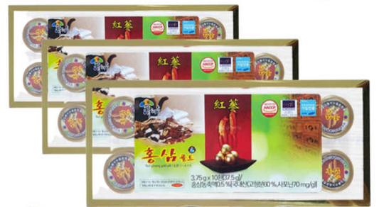 [2+1] Gyeongju Saengyak Hong Sam Gold Hwan 10 Pills, Red Ginsaeng, Angelica root, Peony.