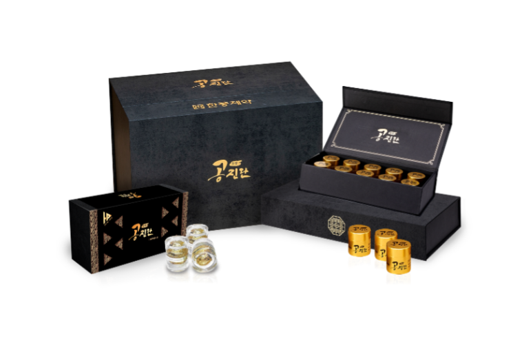 Hanpoong Gong Jin Dan 10 Pills. Han Poong Pharmaceutical Korea, Original Deer Musk, Deer Antlers, Ginsaeng, Angelica